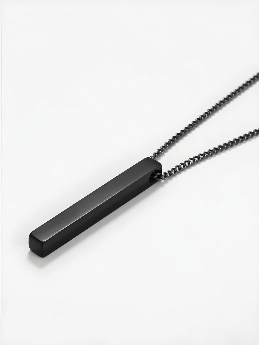 Stunning Black Stainless Steel Pendant with Unique Design