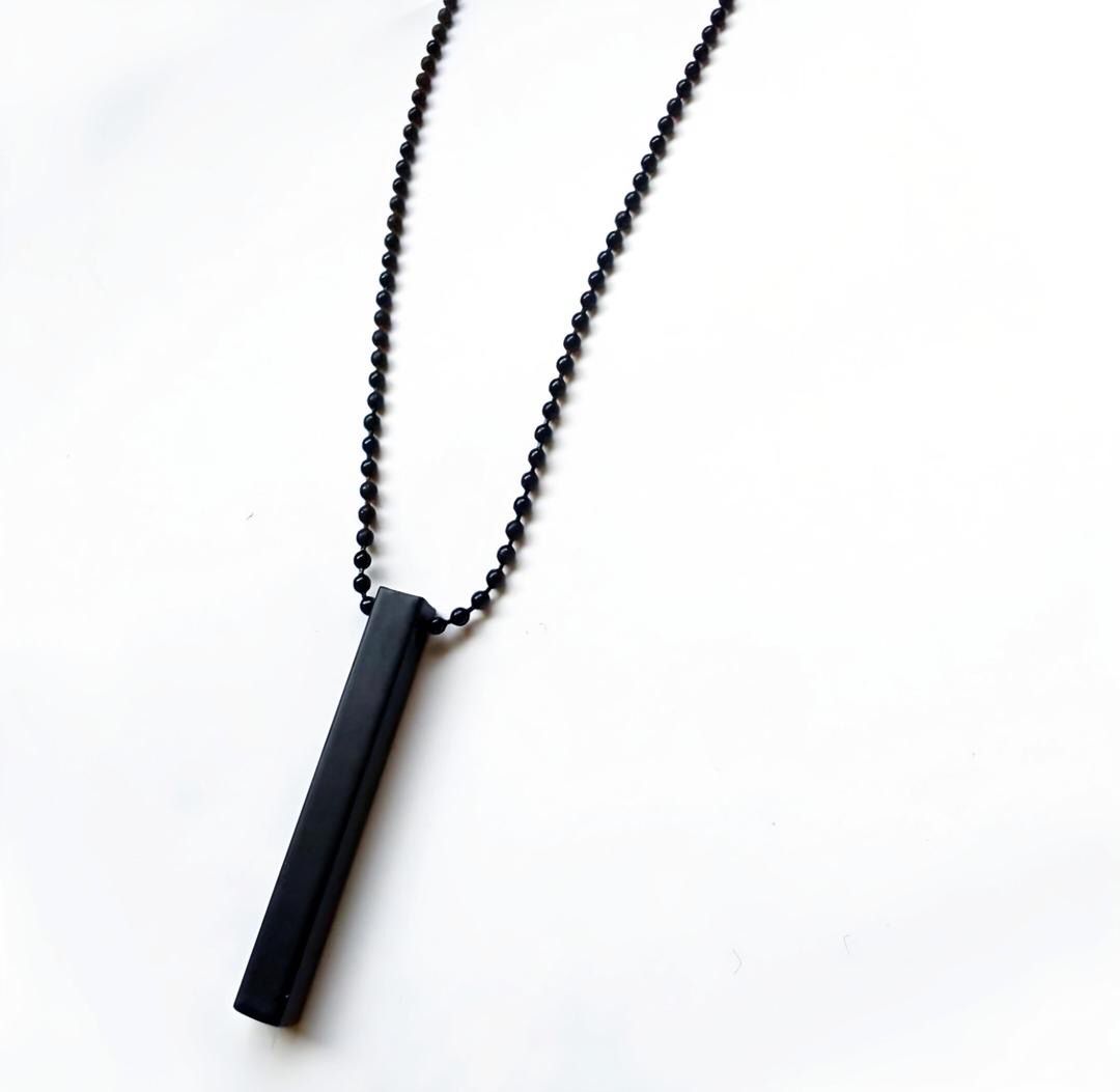 Stunning Black Stainless Steel Pendant with Unique Design